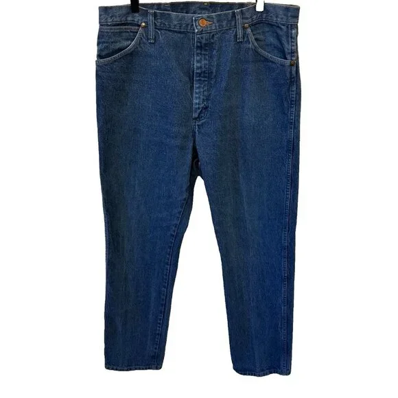Wrangler 13MWZPW Cowboy Cut Original Fit Denim Jeans Men's W36xL34 Blue Western - Picture 2 of 7